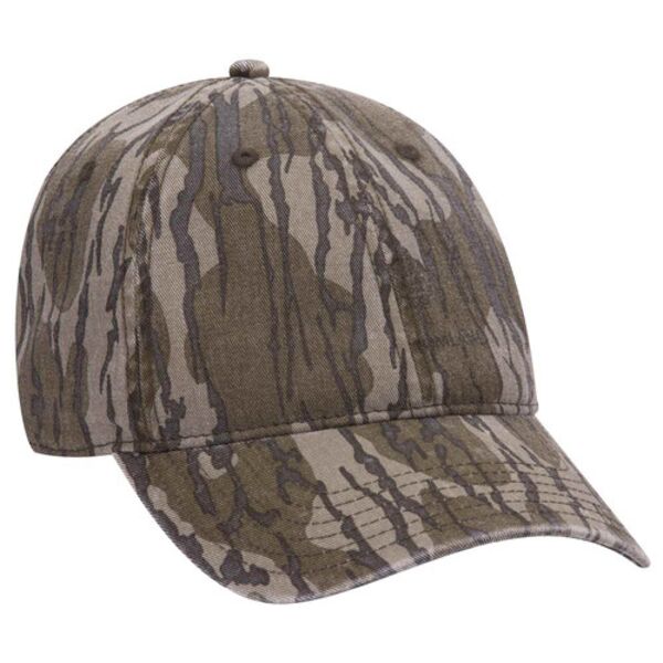 Mossy Oak Camouflage Garment Washed Superior Cotton Twill 6 Panel Low Profile Baseball Cap Thumbnail